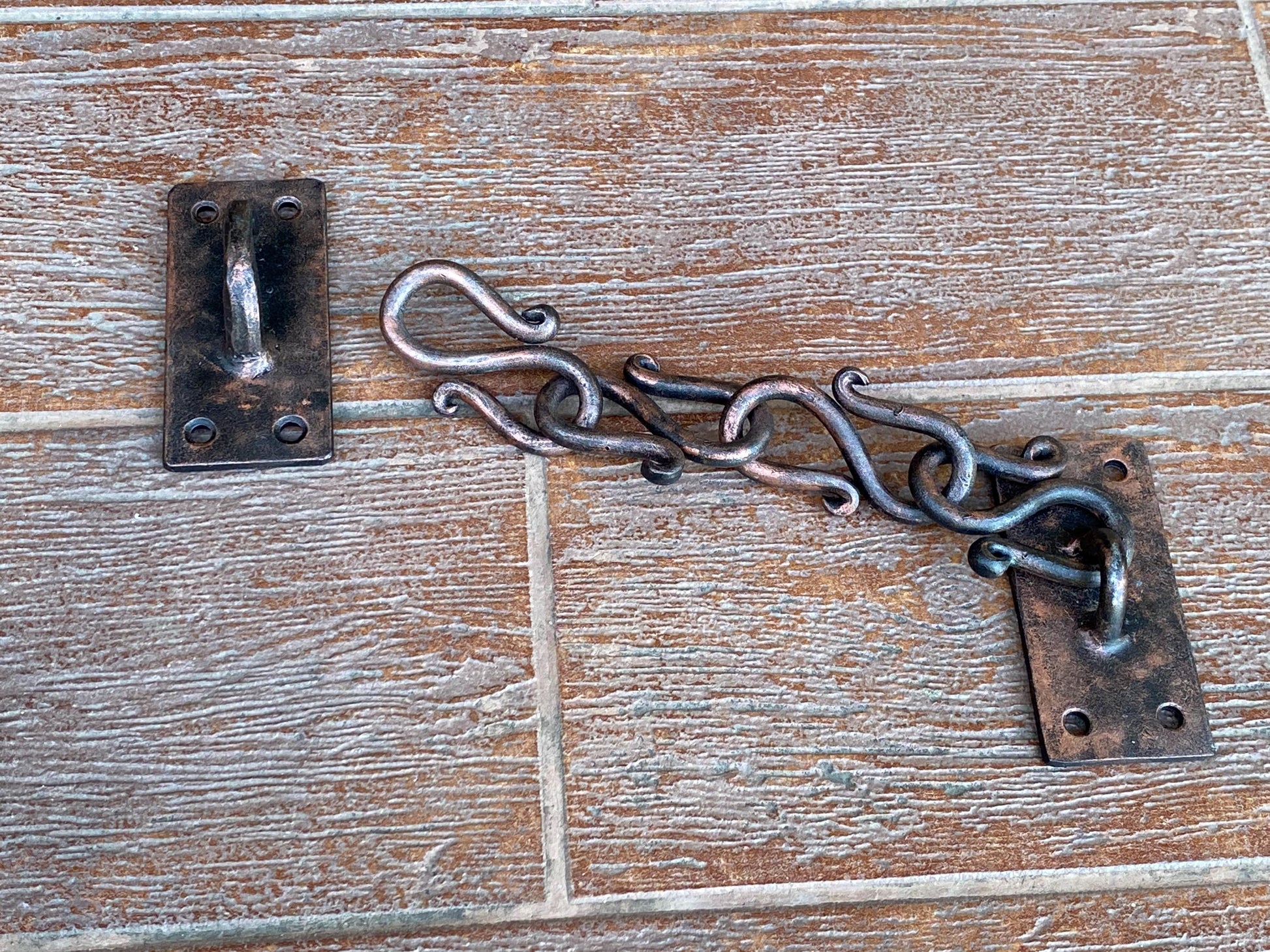 Door chain, chain door lock, medieval, flower pot holder, blacksmith, forged chain, flower pot hanger, lamp holder, renovation, hardware