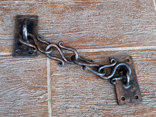 Door chain, chain door lock, medieval, flower pot holder, blacksmith, forged chain, flower pot hanger, lamp holder, renovation, hardware