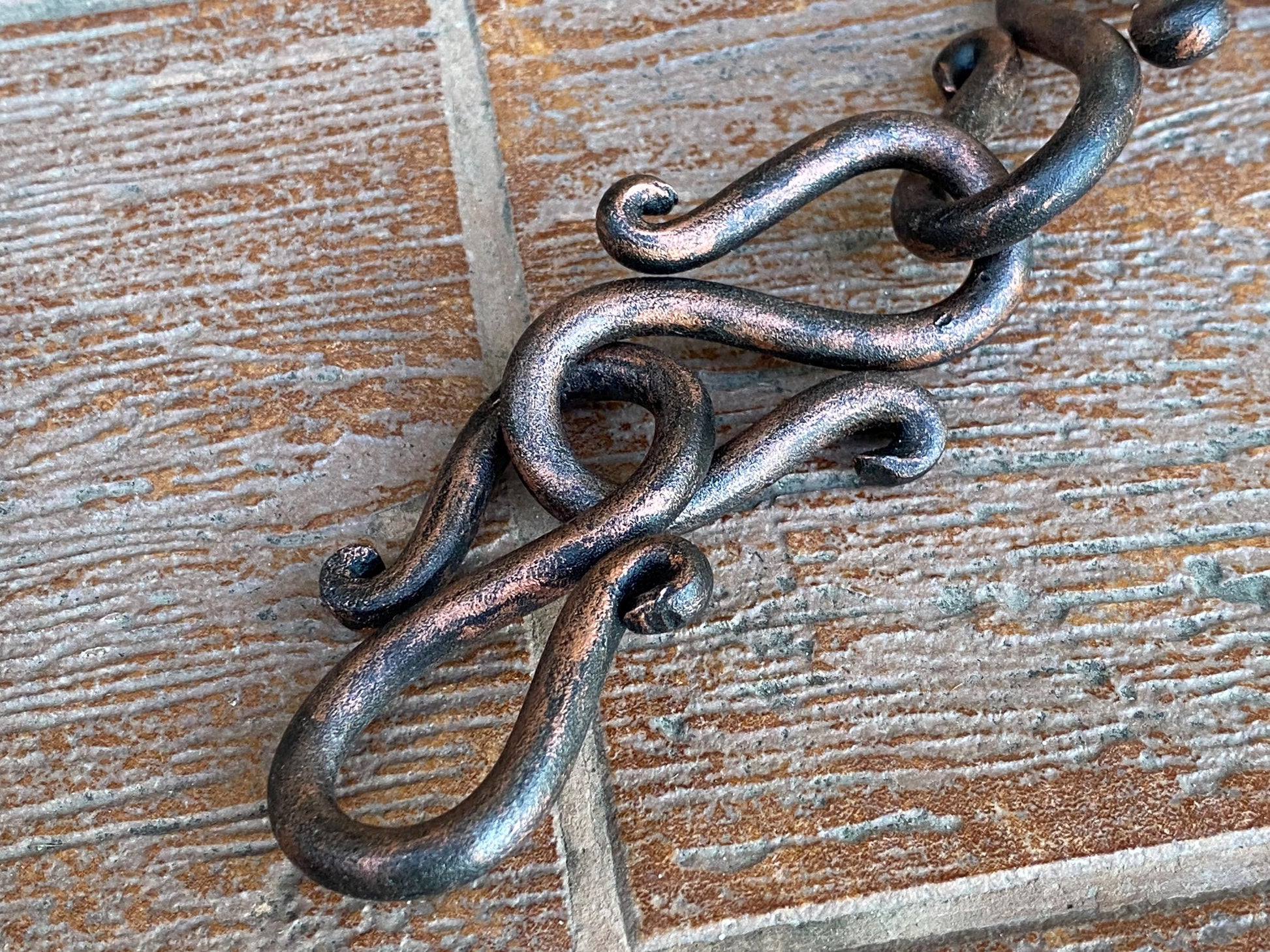 Door chain, chain door lock, medieval, flower pot holder, blacksmith, forged chain, flower pot hanger, lamp holder, renovation, hardware