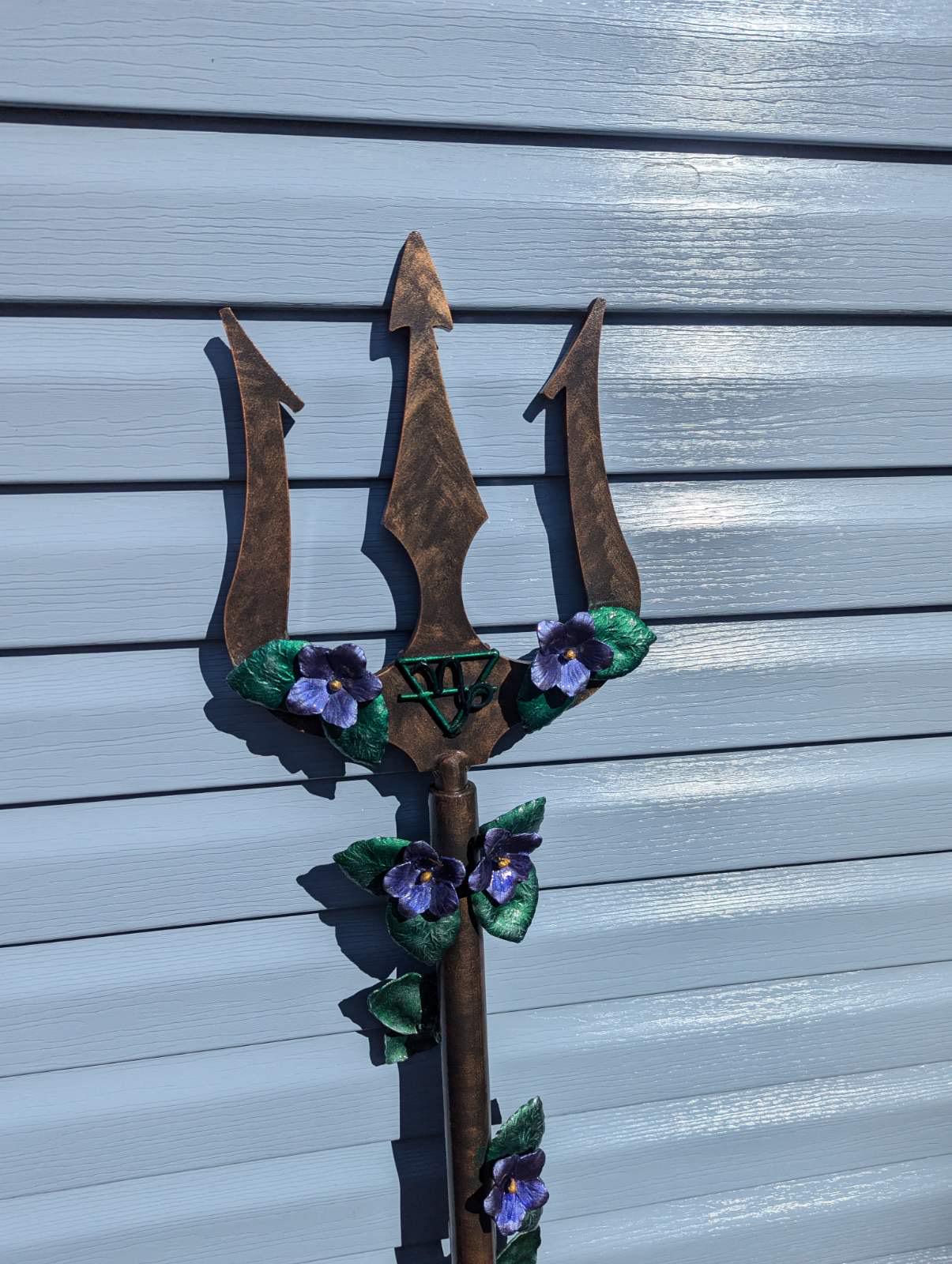 Trident, flower, anniversary, Christmas, cosplay, birthday, gamer gift, garden gift, Poseidon, Neptune, wedding, engagement, floral gift