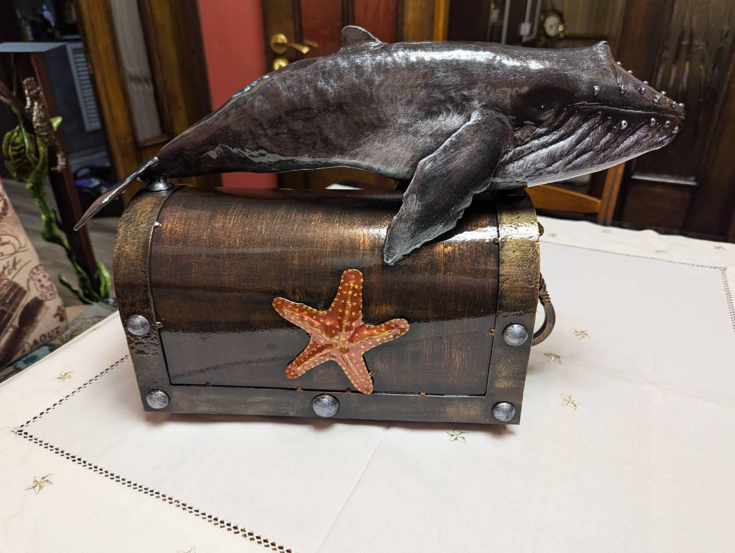 Mailbox, nautical, coastal, ocean, whale, underwater life, fish, seahorse, mail box, Christmas, birthday, anniversary, wow gift, island