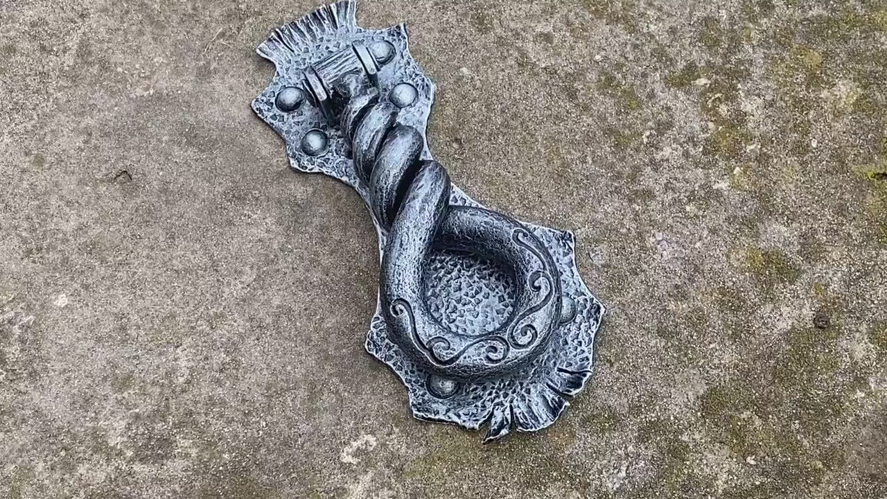 Door knocker, door handle, medieval, castle, man cave, Middle Ages, restaurant, renovation, Christmas, birthday, anniversary, runic, antique