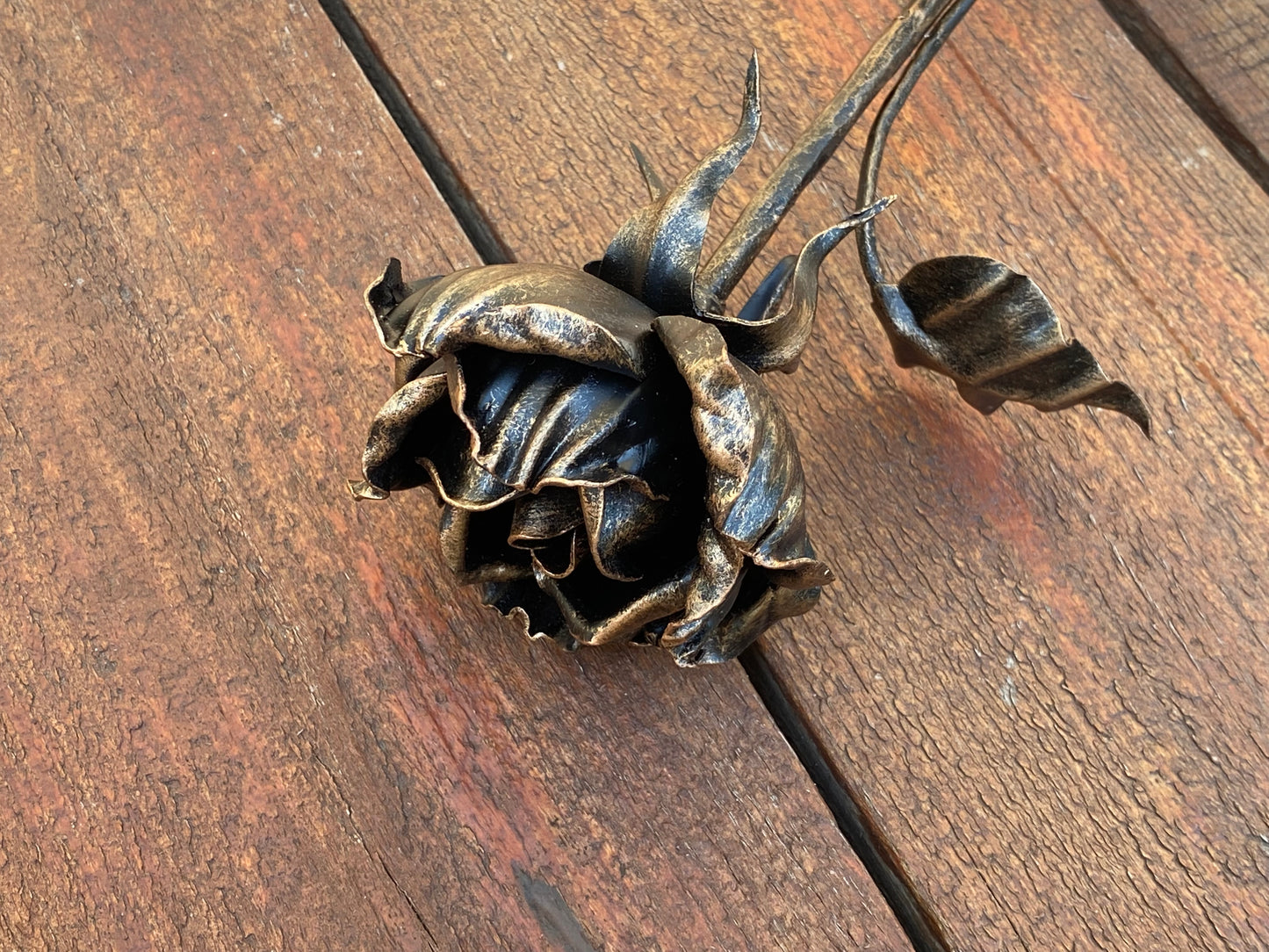 Iron rose, hand forged rose, metal rose, wrought iron rose, metal sculpture, metal rose gift,metal gift for her,forging art,anniversary gift