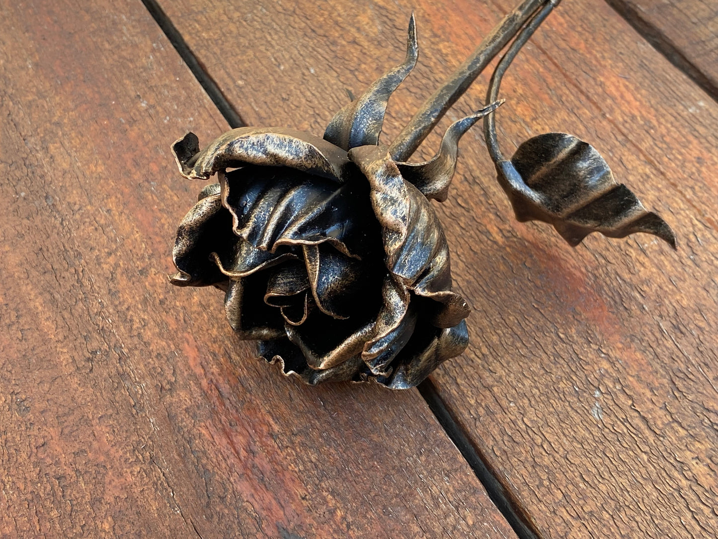 Iron rose, hand forged rose, metal rose, wrought iron rose, metal sculpture, metal rose gift,metal gift for her,forging art,anniversary gift