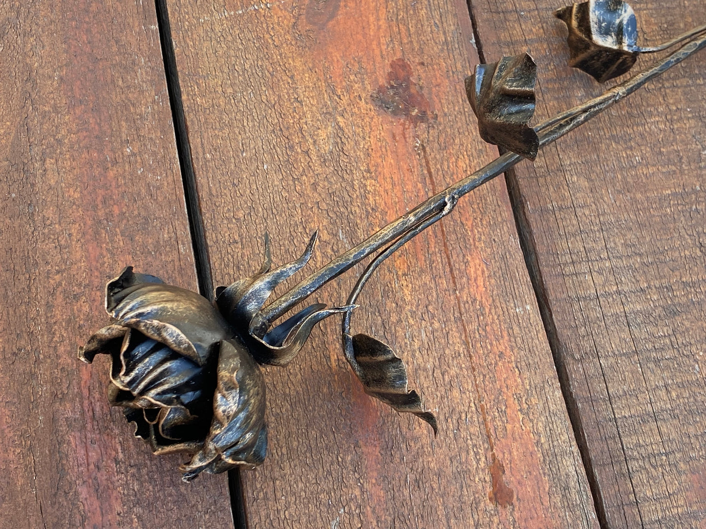 Iron rose, hand forged rose, metal rose, wrought iron rose, metal sculpture, metal rose gift,metal gift for her,forging art,anniversary gift