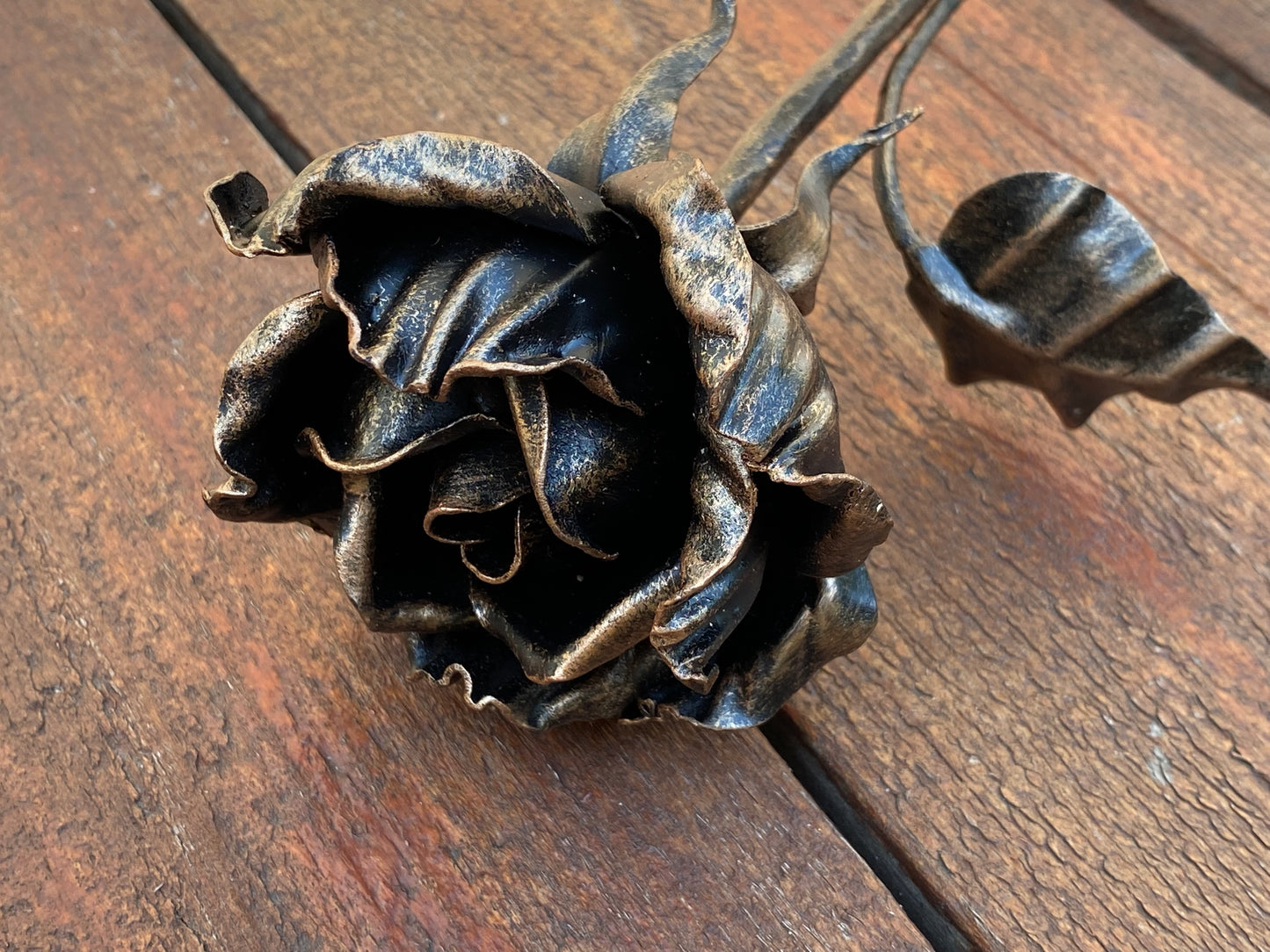 Iron rose, hand forged rose, metal rose, wrought iron rose, metal sculpture, metal rose gift,metal gift for her,forging art,anniversary gift