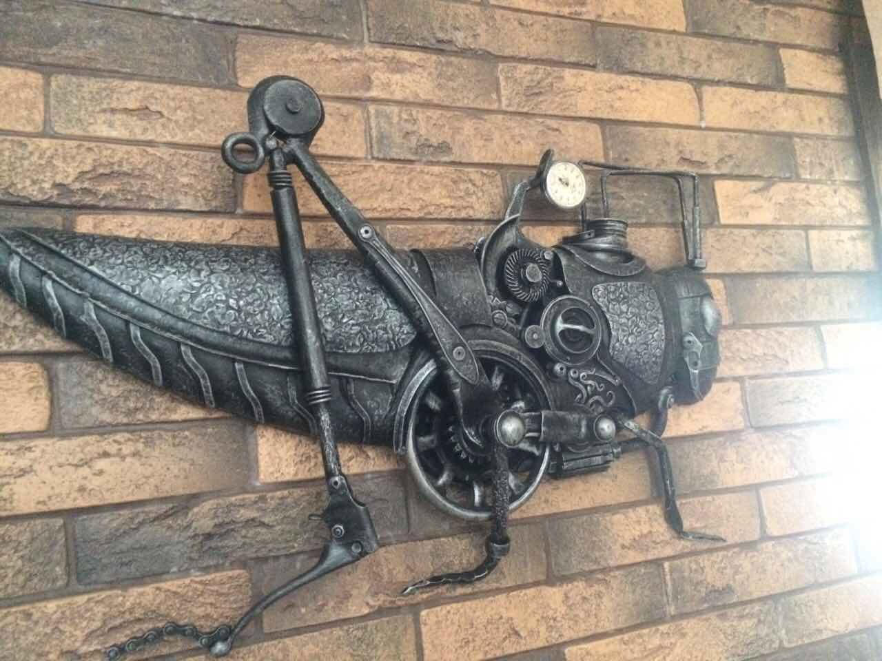 Steampunk grasshopper, steampunk sculpture, grasshopper, junk art, industrial art, steampunk gifts,steampunk decor,industrial decor,recycled