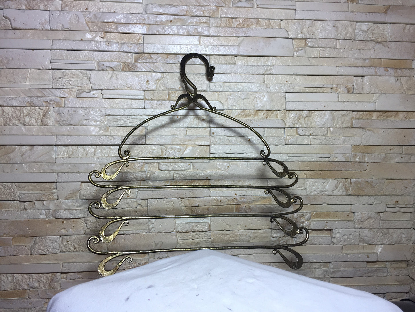 Hand forged tiered hanger for pants, clothes hangers, storage hangers, Father's day gift, gift for him, birthday gift, Christmas gifts