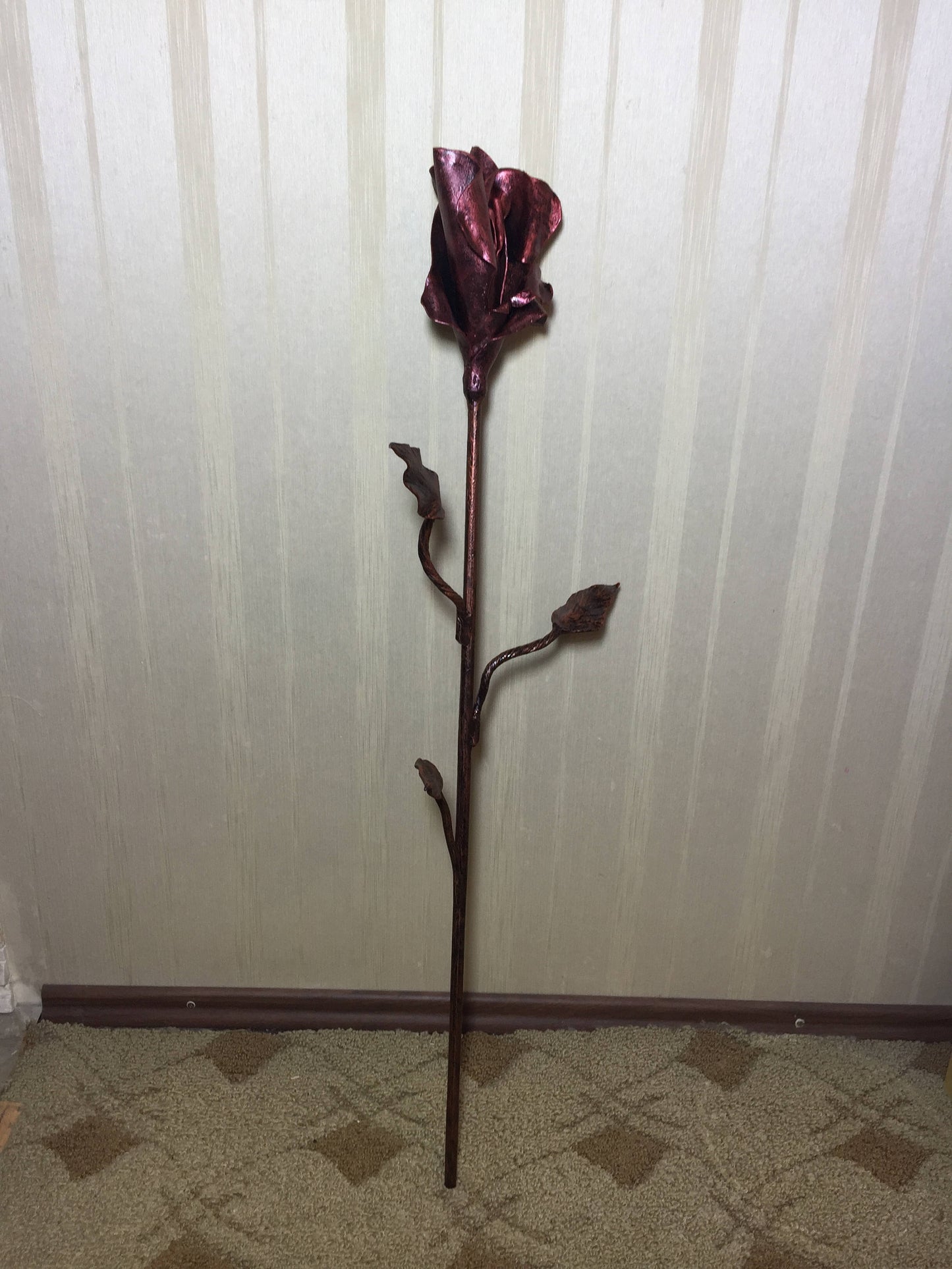 Metal rose, metal gift for her, wedding anniversary, 6th, 11th, Mother's day gift, birthday metal gift, iron rose, steel rose, metal bouquet