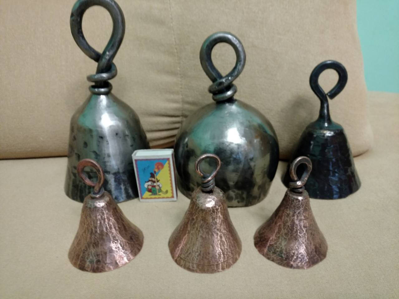 Hand forged bell, handmade bell, wrought iron bell, metal bell, iron bell, metal art, metal gift, iron gift, birthday gift, metal sculpture