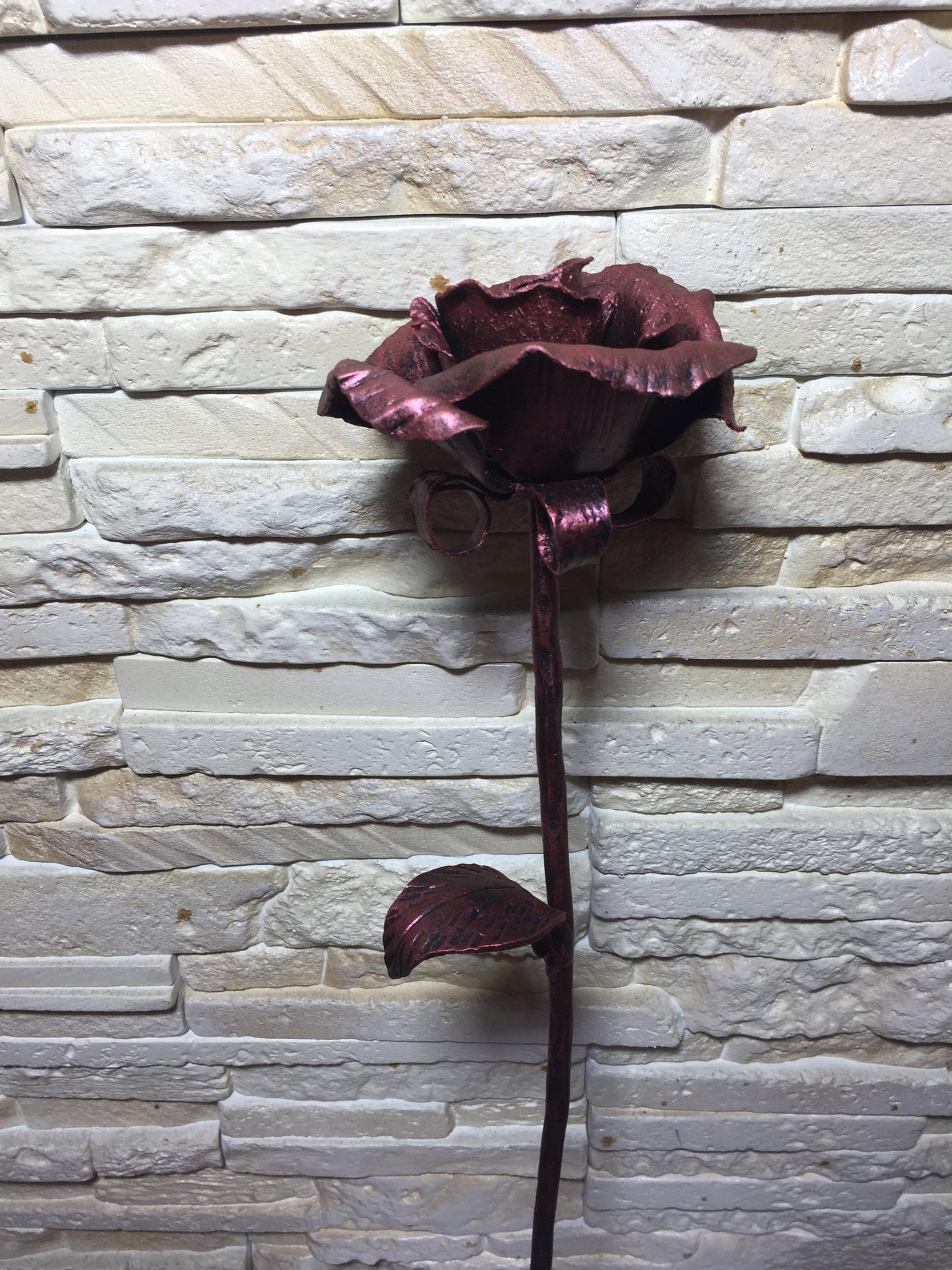 Metal rose, ruby rose, ruby wedding, anniversary gift for parents, 40 Year Anniversary, 40th year of marriage, 40 Year wedding, 40th wedding