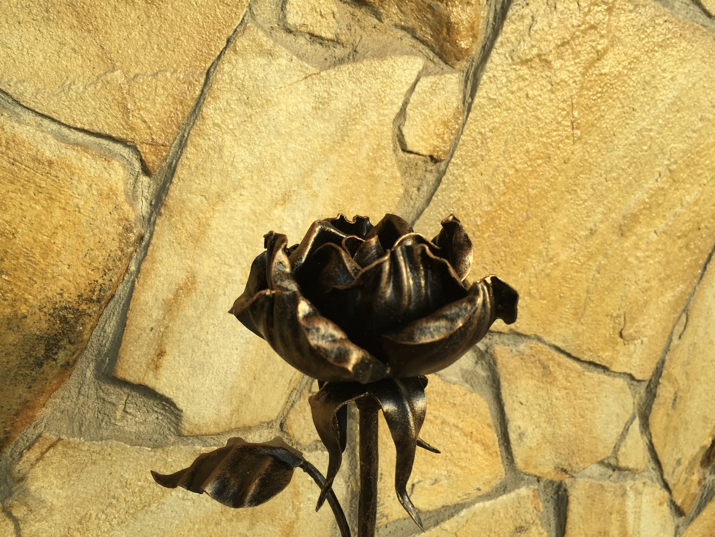 Iron rose, hand forged rose, metal rose, wrought iron rose, metal sculpture, metal rose gift,metal gift for her,forging art,anniversary gift