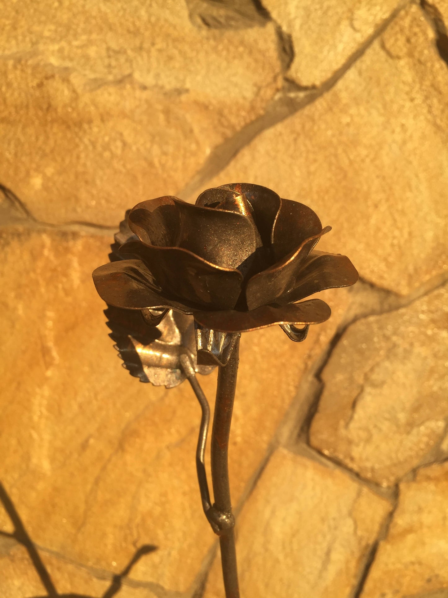 Iron rose, steel rose, metal rose, hand forged rose, wrought iron rose,hand made rose,metal sculpture,wedding anniversary,metal gift for her