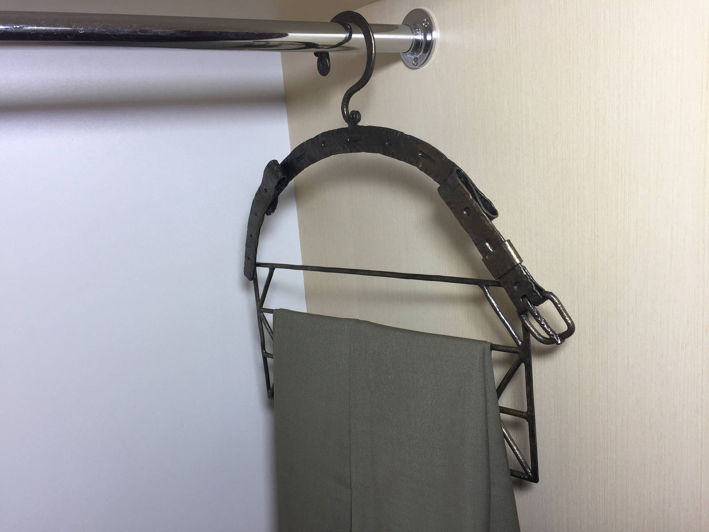 Hand forged tiered hanger for pants, clothes hangers, storage hangers, closet hangers, hangers set, coat hanger, dress hanger, father's day