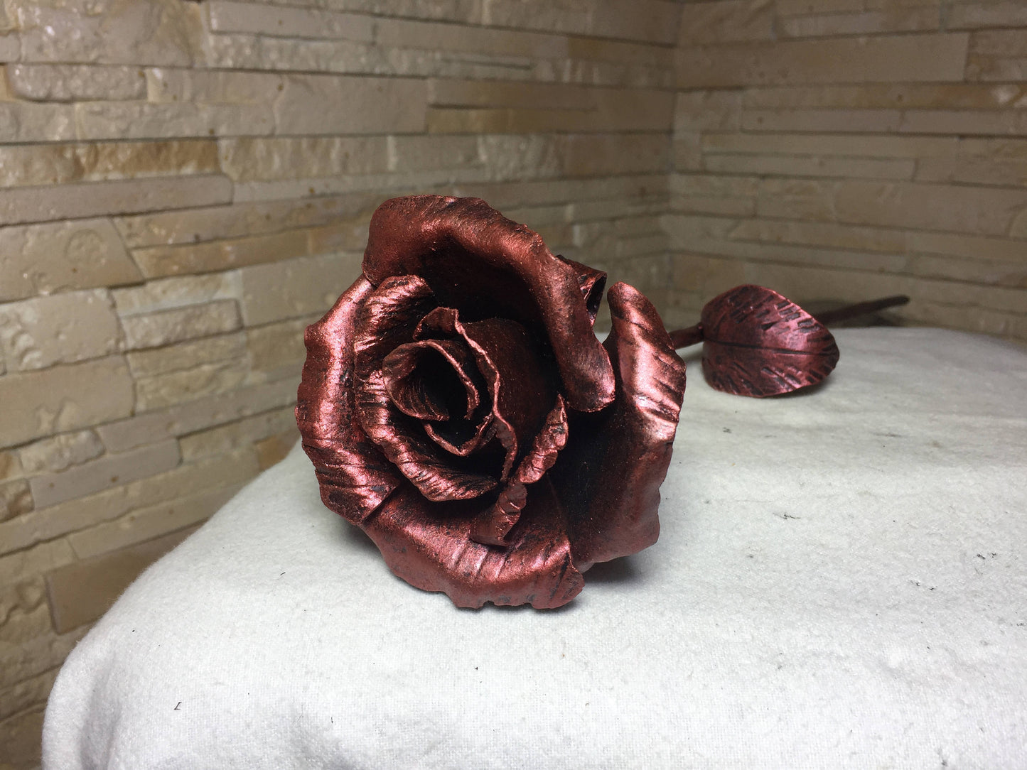 Metal rose, ruby rose, ruby wedding, anniversary gift for parents, 40 Year Anniversary, 40th year of marriage, 40 Year wedding, 40th wedding