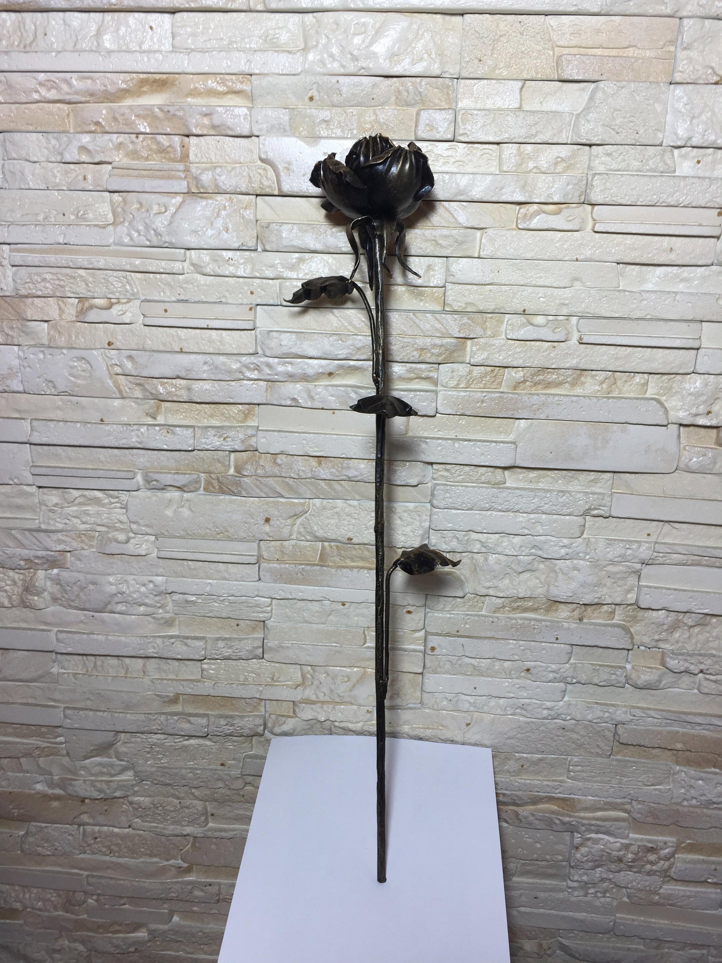 Iron rose, hand forged rose, metal rose, wrought iron rose, metal sculpture, metal rose gift,metal gift for her,forging art,anniversary gift