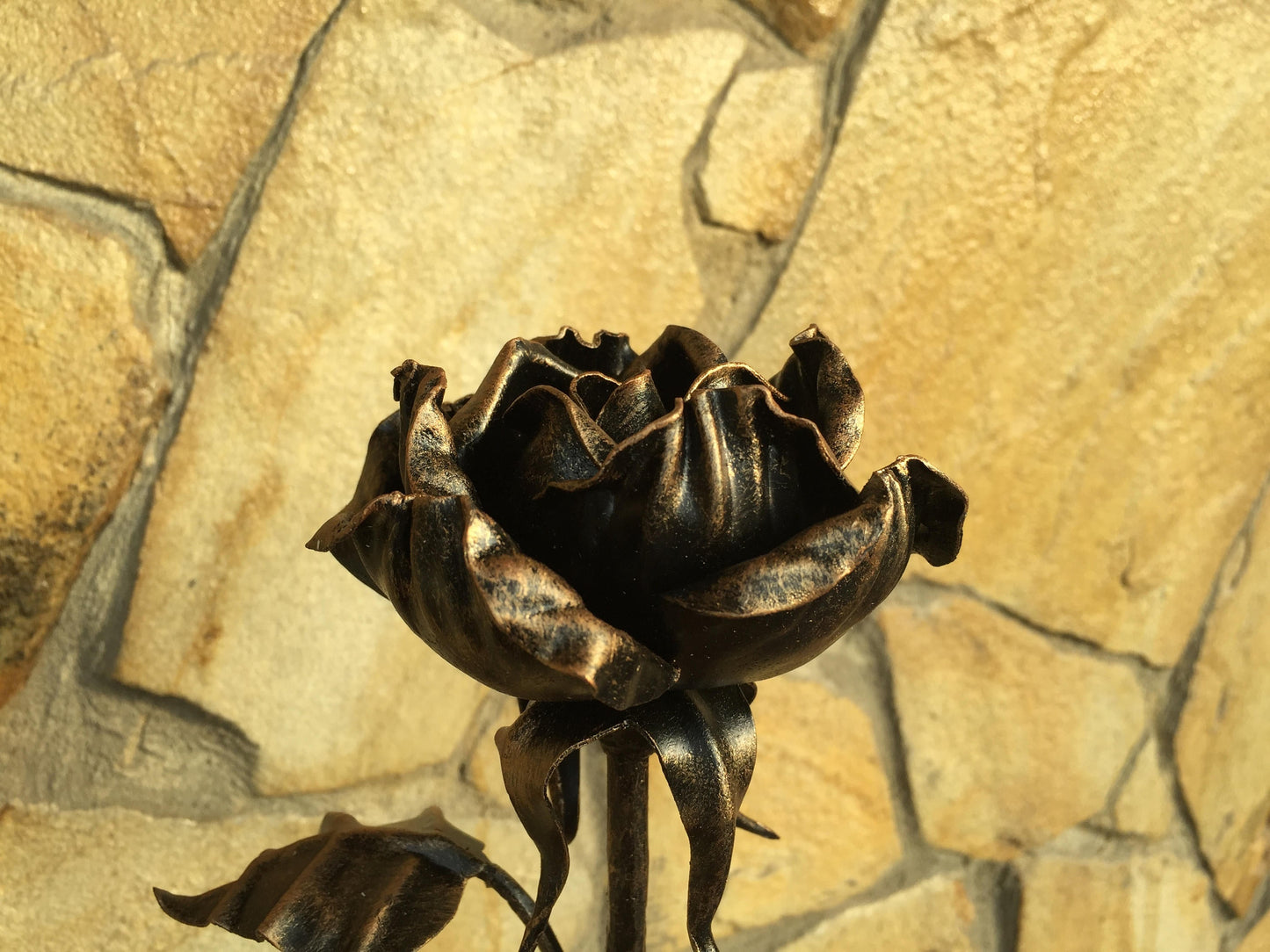 Iron rose, hand forged rose, metal rose, wrought iron rose, metal sculpture, metal rose gift,metal gift for her,forging art,anniversary gift