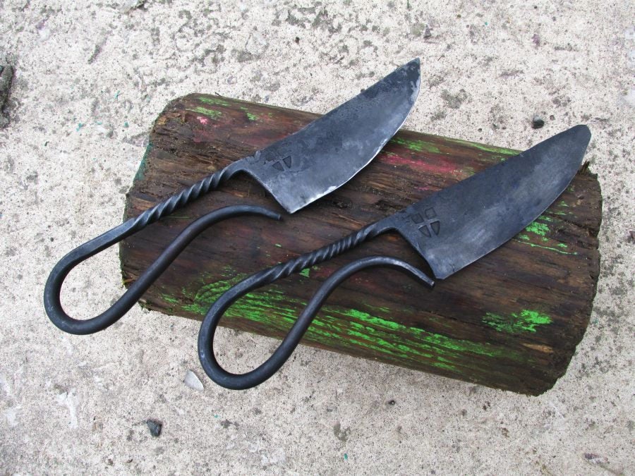 Hand forged knife, wrought iron knife, viking knife, steampunk sculpture, industrial art, metal gift for him, metal gift for man, gift knife