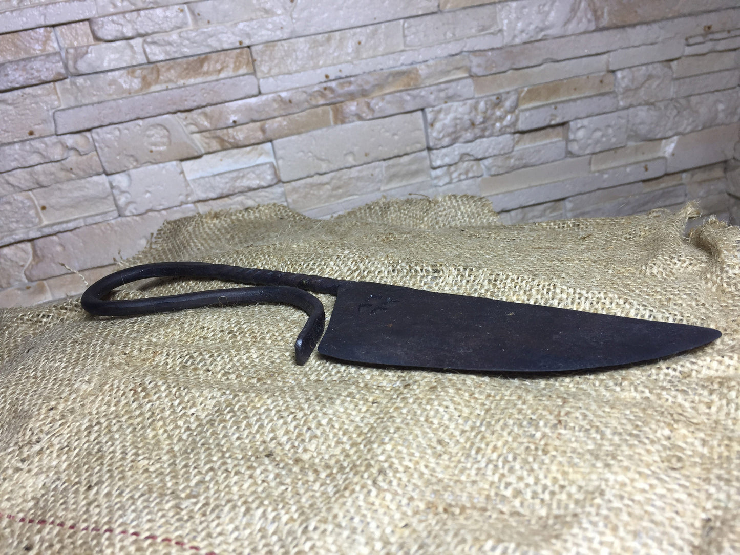 Hand forged knife, wrought iron knife, viking knife, steampunk sculpture, industrial art, metal gift for him, metal gift for man, gift knife