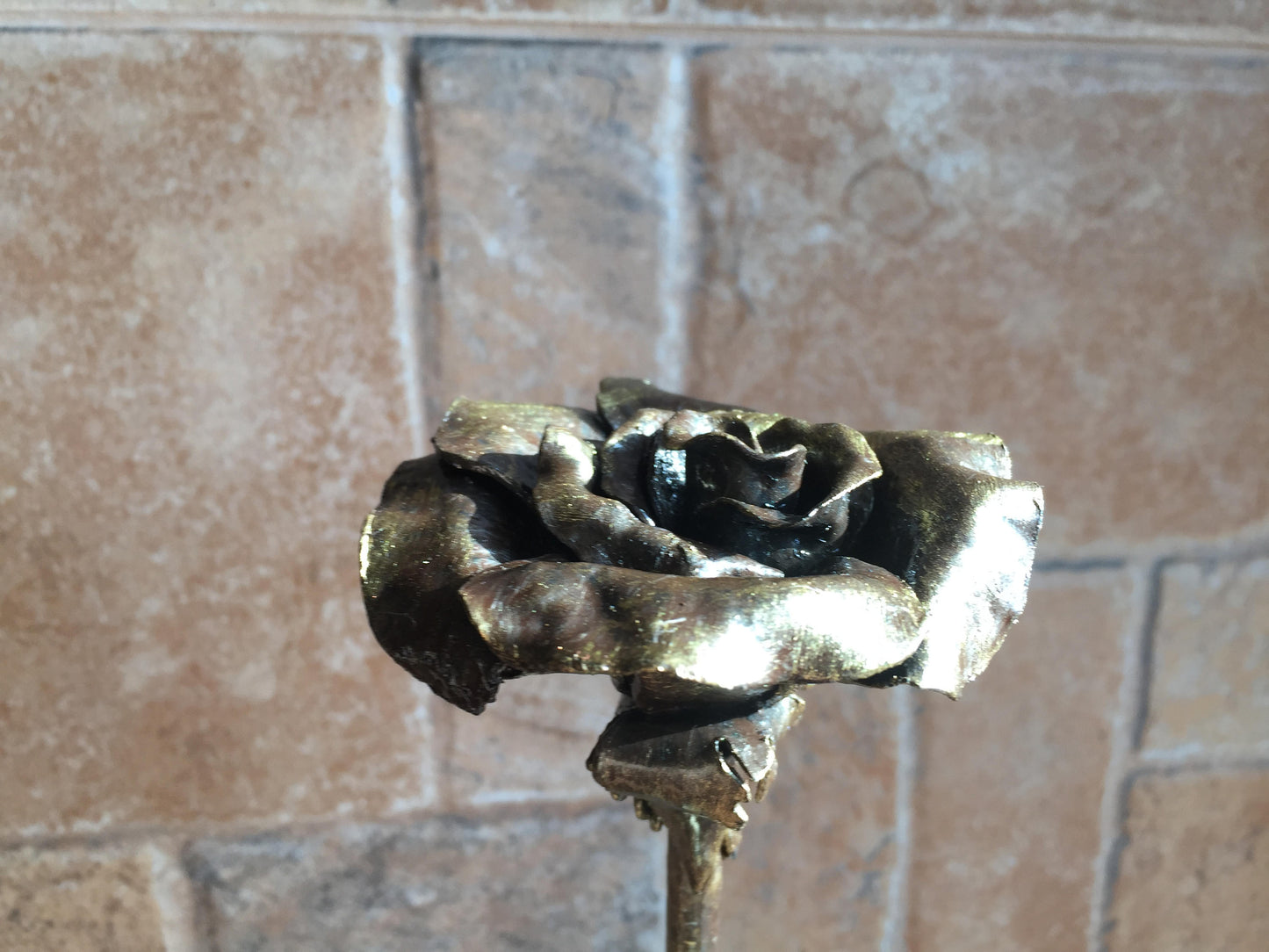 11th anniversary gift, 11 year anniversary, steel anniversary, metal rose,metal sculpture,steel rose,iron rose,wrought iron rose,forged rose