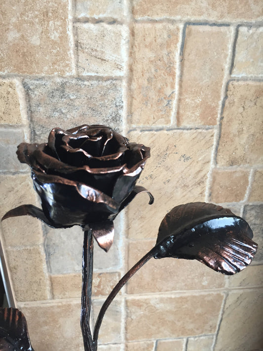 Wrought iron rose, anniversary gift for her, iron anniversary gift for her, steel anniversary gift, wedding anniversary gift, metal rose