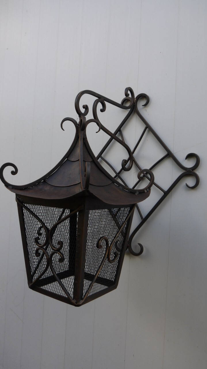 Wall lamp, hand forged lamp, wall sconce, iron lamp, hand forged lantern, garden lamp, porch lamp, candelabra, chandelier, light fixture