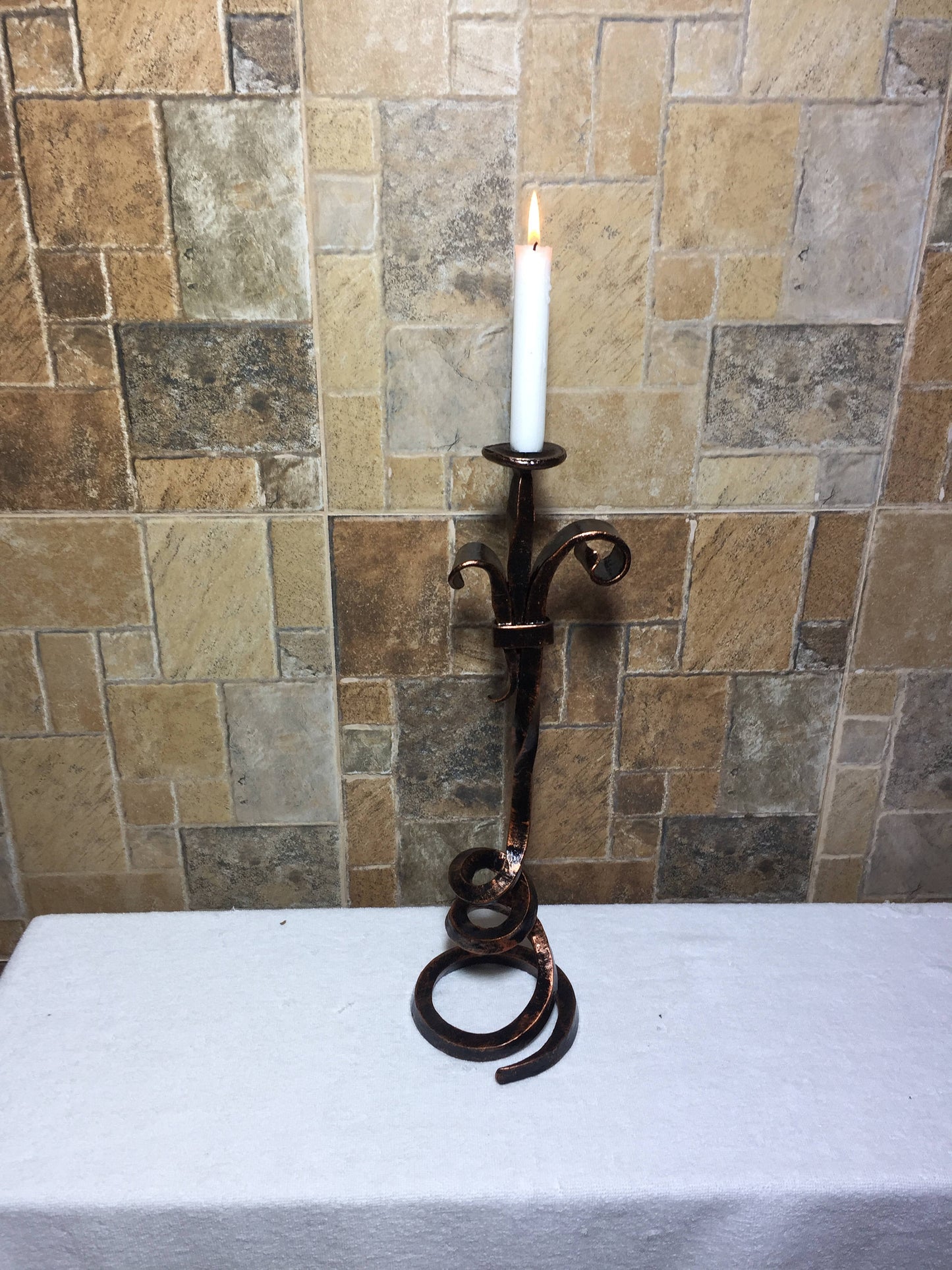 Candle holder,6 year anniversary,iron gift for her,steel anniversary gift for her,candlestick holder,wedding anniversary gift for her
