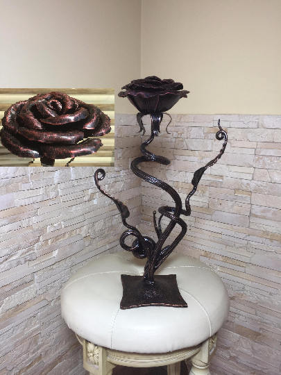 Metal rose, Christmas gift, Christmas decor, Christmas metal gift, wedding anniversary gift, wedding gift, steel rose, iron rose,forged rose