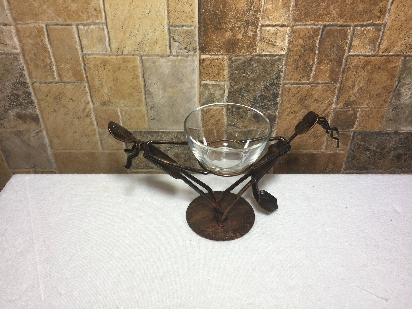 Hand forged candle holder, 6th anniversary gift, iron gift for her,steel anniversary gift for her,wedding anniversary gift for her,iron gift