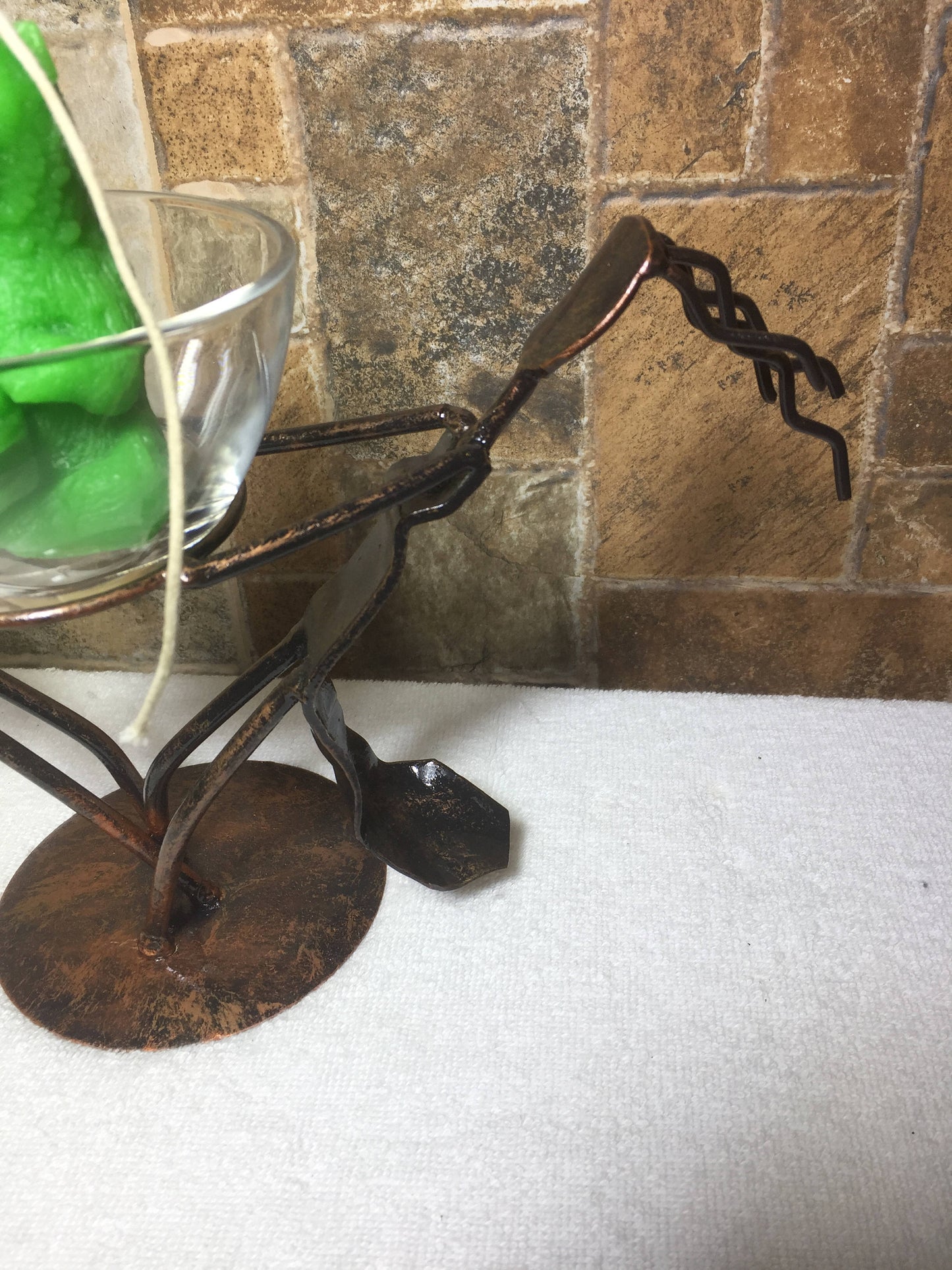 Hand forged candle holder, 6th anniversary gift, iron gift for her,steel anniversary gift for her,wedding anniversary gift for her,iron gift