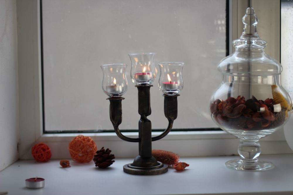 Hand made candle holder, candlestick holder, iron gift for her, anniversary gift for her, wedding anniversary gift for her, iron gift