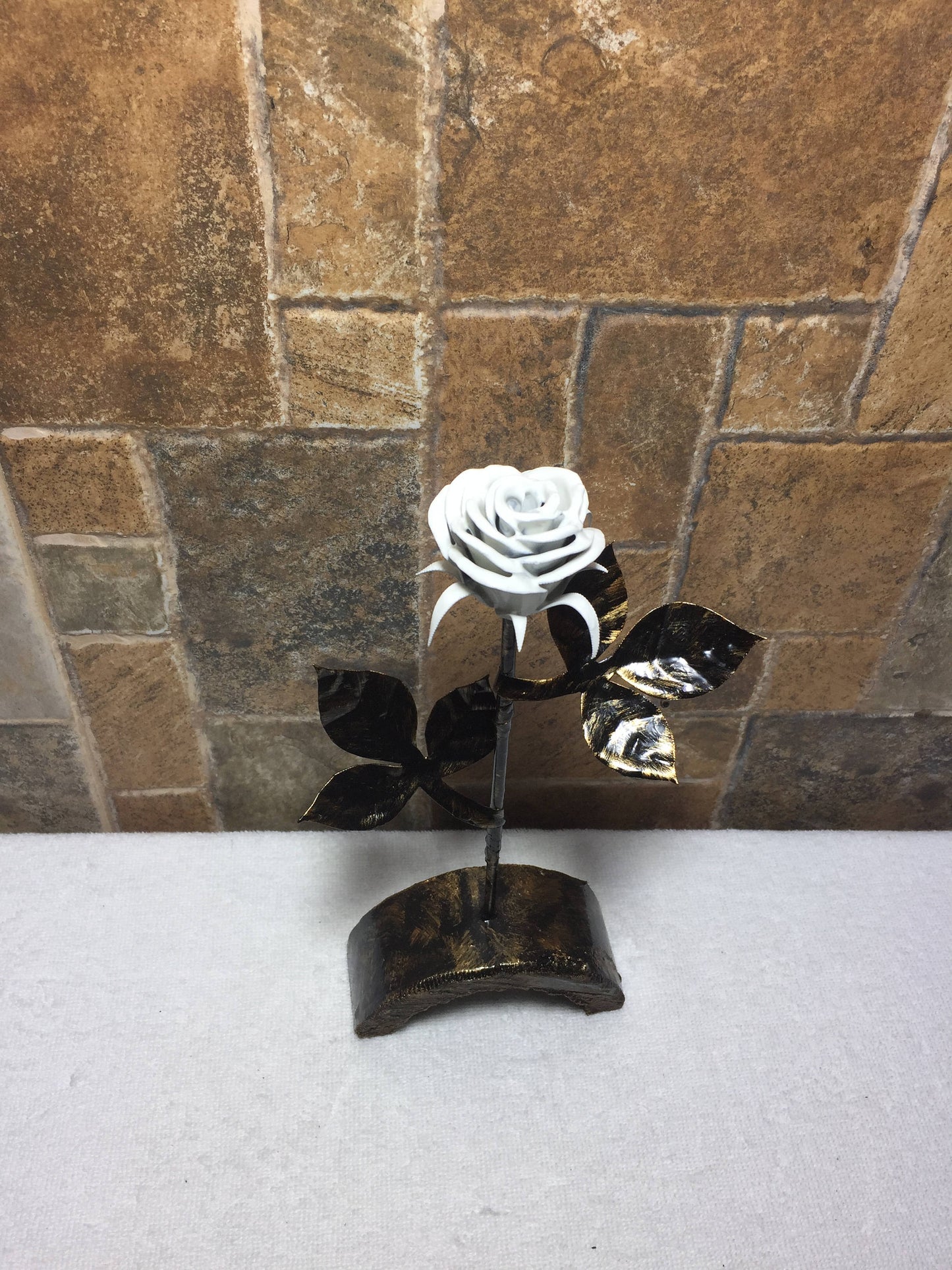 Metal rose, steel rose, wrought iron rose, iron rose, forged rose, hand forged rose, hand made rose, rose sculpture, iron rose gift,her rose