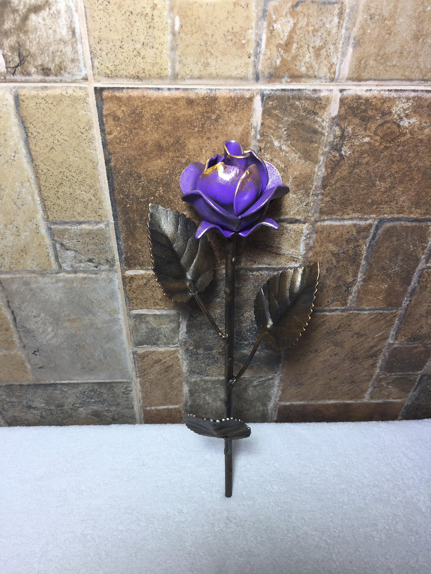 Metal rose, 6th anniversary gift, iron anniversary, hand forged rose, metal sculpture, iron rose, metal roses, forged rose, steampunk, roses