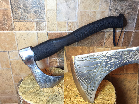 Viking axe, tomahawk, hatchet, mens gifts, medieval axe, viking cookware, viking camp, Norse axe, viking camp kit, viking gifts, iron gifts