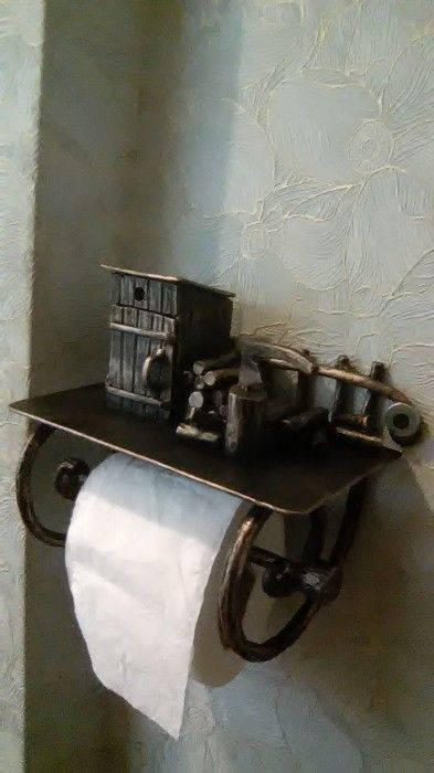 TP holder, toilet paper rack, toilet paper holder, toilet roll holder, TP rack, rustic tp holder, roll holder, metal sculpture, bath fixture