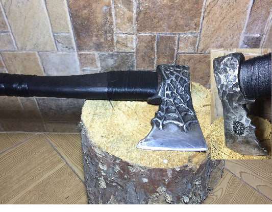 Viking axe, medieval axe, iron gift for him, tomahawk, hatchet, hiking, hunting, mens gifts, chopping axe, gifts for men, manly iron gifts