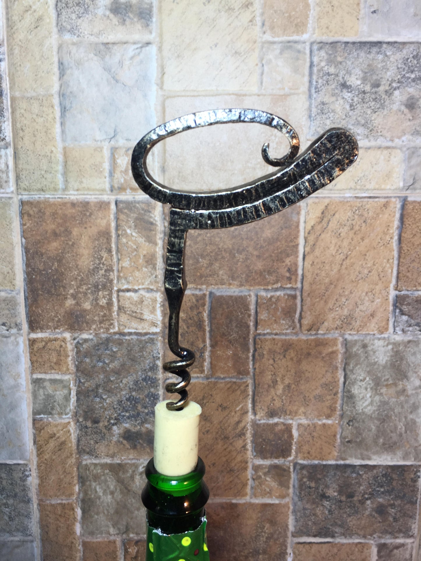 Hand forged bottle opener,corkscrew, hand forged corkscrew, iron gift for him, iron anniversary gift, iron gifts, mens gifts, dad gifts