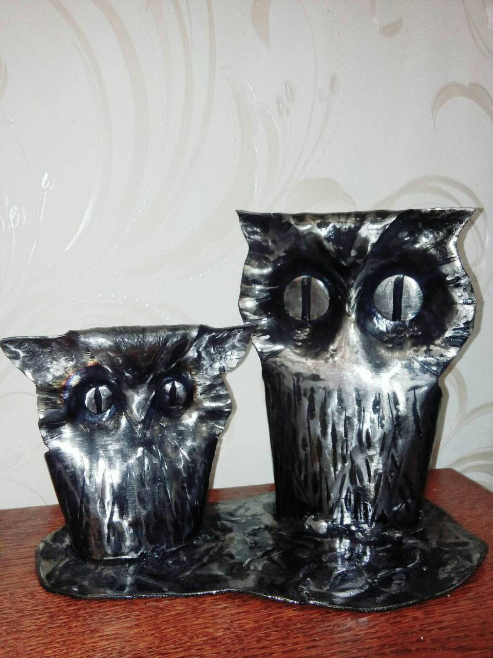 Hand forged owl, metal owl, owl sculpture, owl metal art, owl ornament, metal bird wall art, iron gifts, metal gifts, metal owl sculpture