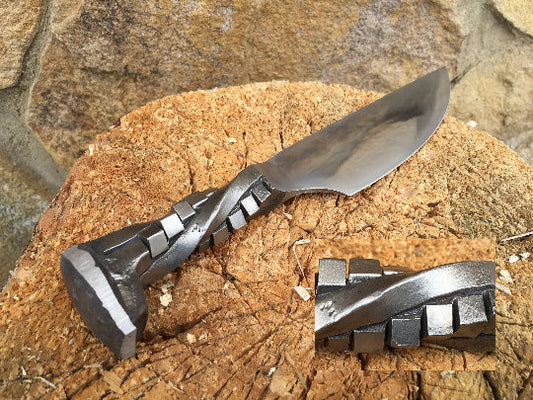 Iron anniversary gift for him, 6 year anniversary gift for him, railroad spike knife, wedding anniversary gift, 6th anniversary gift for him