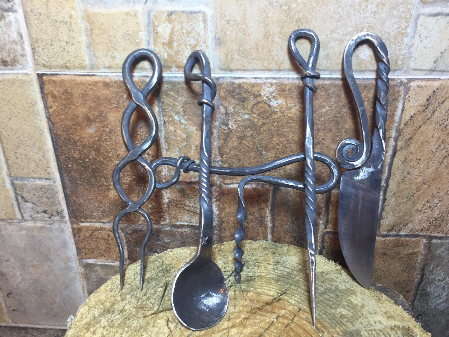 Viking fork, hand forged fork, rustic fork, medieval fork, middle ages fork, BBQ fork, barbeque gifts, medieval cutlery, prehistoric
