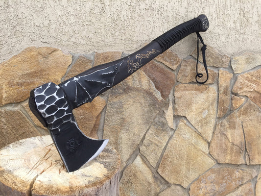 Viking axe with wings, tomahawk, axe, mens gift, gifts for men, viking knife, manly gifts, viking gifts, viking ax, iron gifts for him