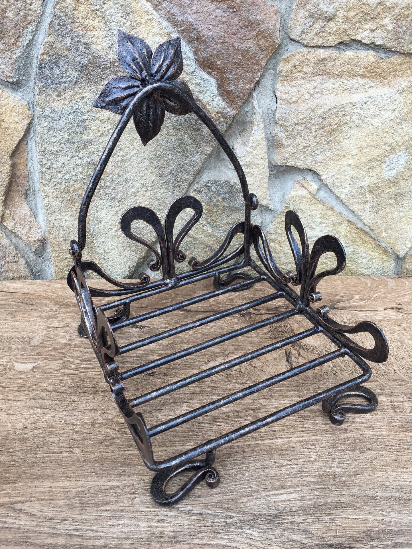 Hand forged napkin holder, napkin holder, napkin stand, napkins, viking, metal art, anniversary gift, iron gift for her, iron anniversary