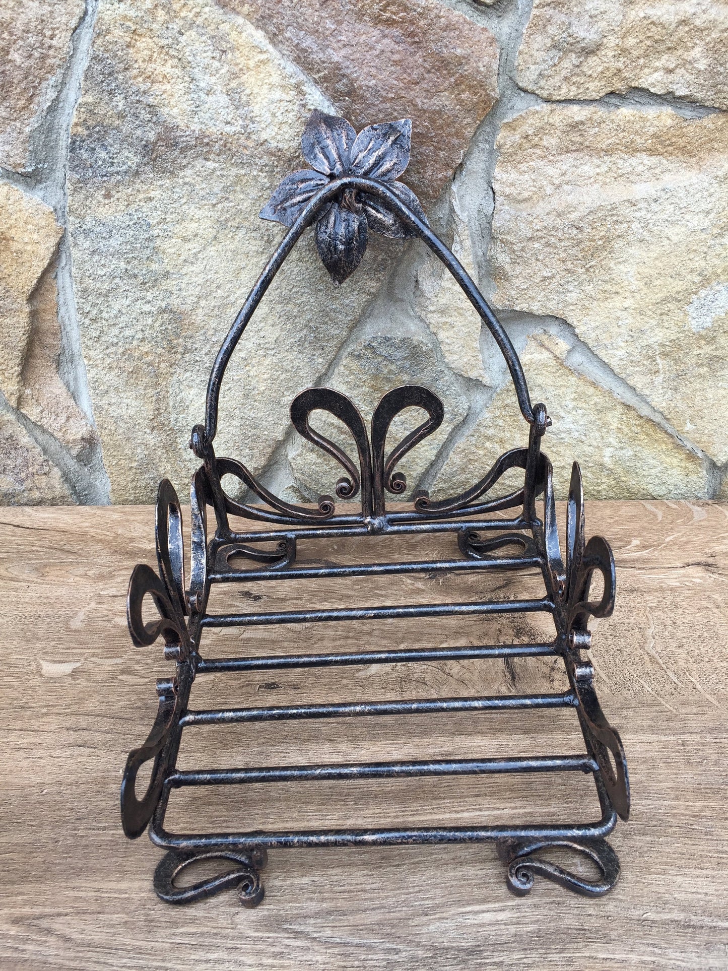 Hand forged napkin holder, napkin holder, napkin stand, napkins, viking, metal art, anniversary gift, iron gift for her, iron anniversary