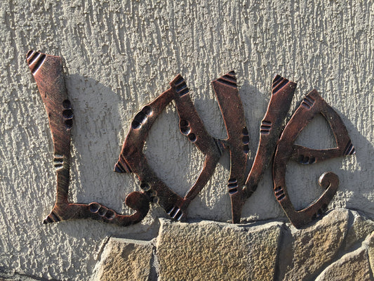 Hand forged letters, script word for the wall, word decor, script words, wall quote sign,room decor,cursive script,cursive,word for the wall