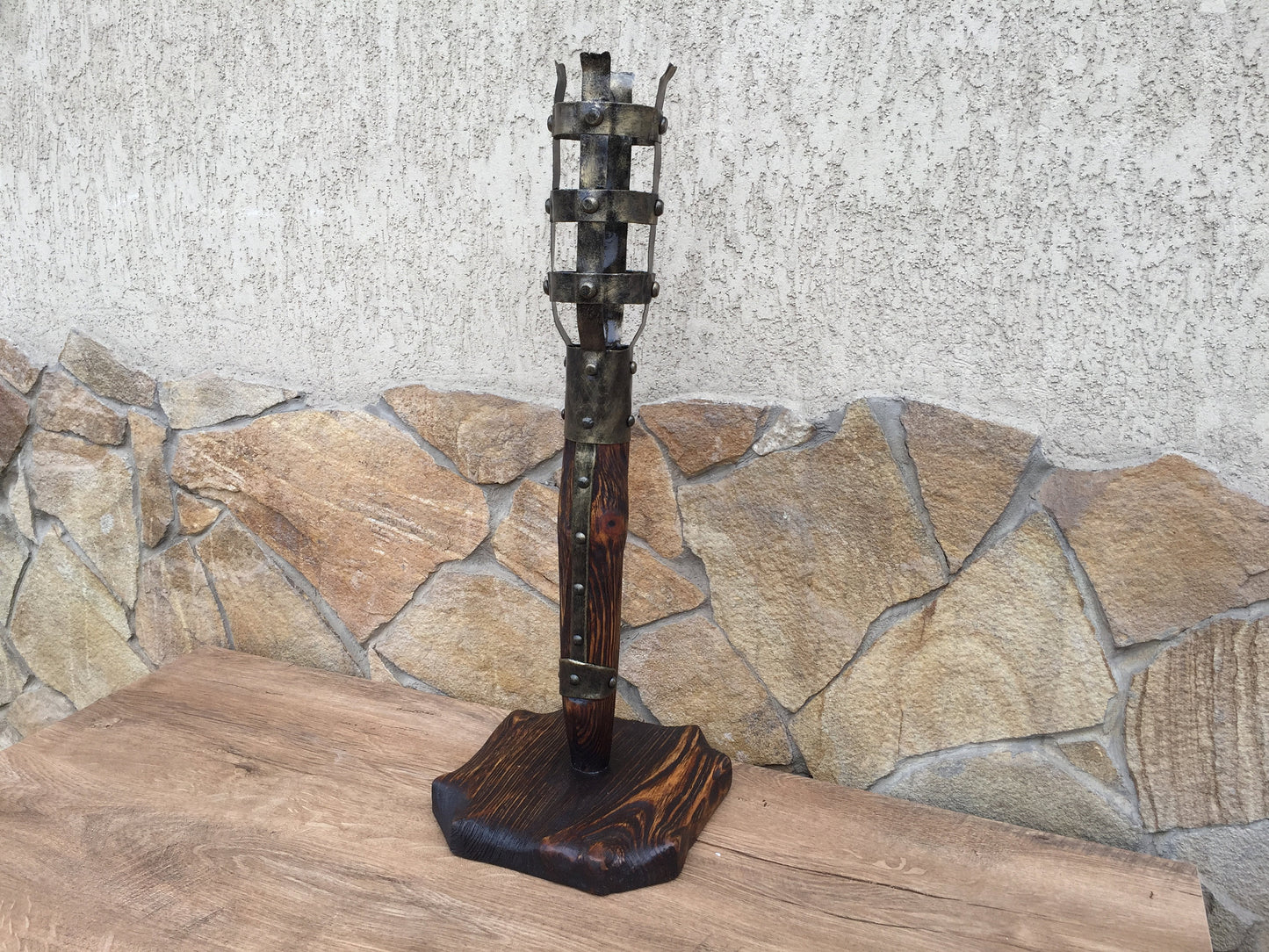 Viking candle holder, viking candlestick, viking encampment, viking camping, viking fire steel, viking torch, viking sconce, viking lantern