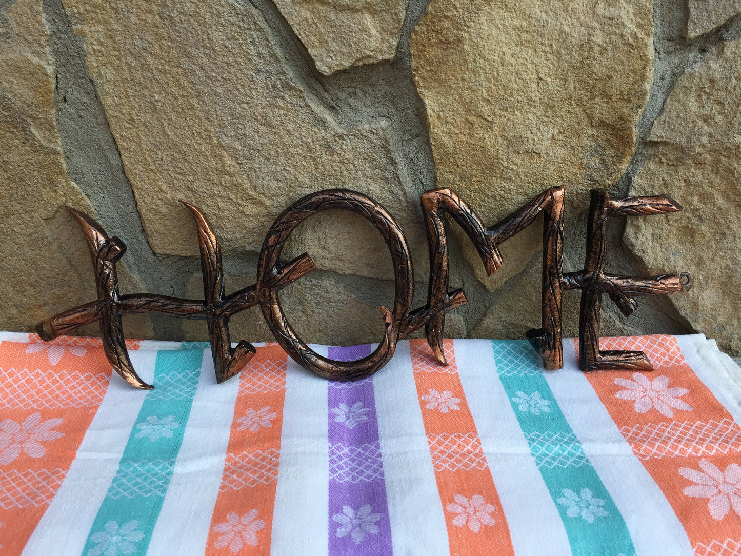 Iron letters, hand forged letters, word cutout, last name cutout, laser cut word, custom name sign, custom lettered sign, laser cut sign