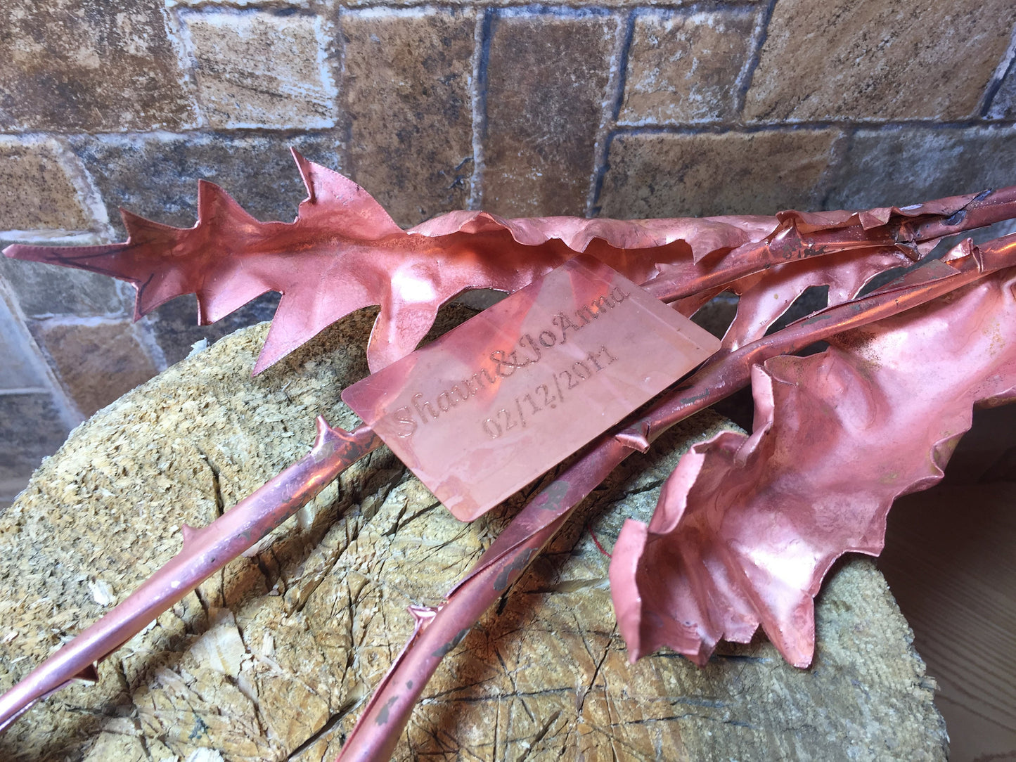 Copper thistle, engraved copper gift, copper gifts, 7 year anniversary gift for her, 7th anniversary, copper wedding, copper anniversary