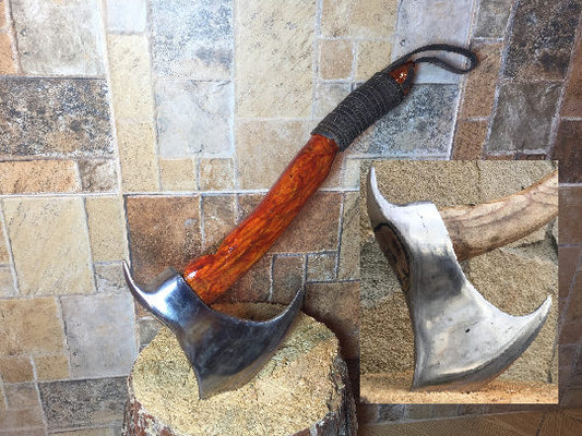 Viking hatchet, throwing hatchet, viking bearded axe, viking style axes, viking knife, viking decor, viking art axe, viking sword, weapon ax