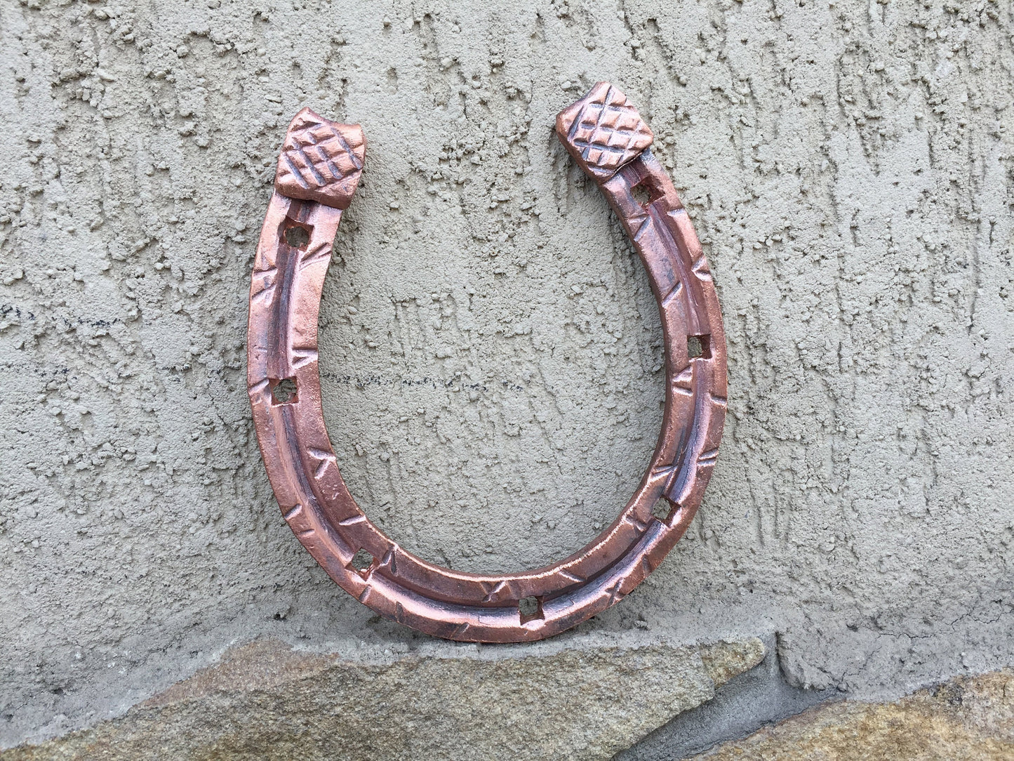 7 year gifts, 7th anniversary gift, copper horseshoe, copper gifts, engagement, love talisman, lucky horseshoe, married couple, forged heart