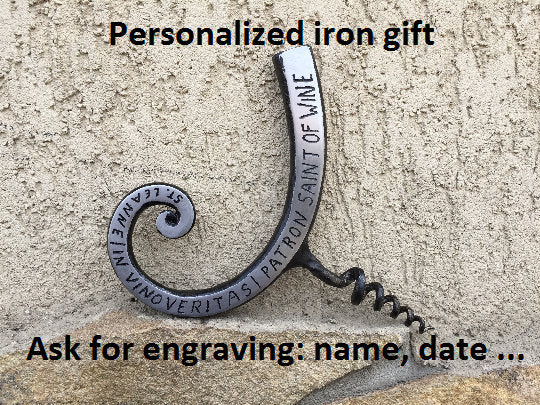 Personalized corkscrew, custom corkscrew, cork screw, iron gift, personalized gift, custom gift, bottle opener, anniversary gift, love sign